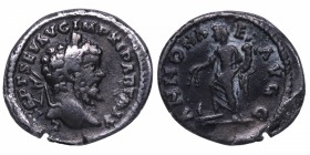 193-211 dC. Septimio Severo. Laodicea. Denario. Ag. 3,03 g.  . L SEPT SEV AVG IMP XI PART MAX, cabeza laureada de Septimius Severus a la derecha / ANN...