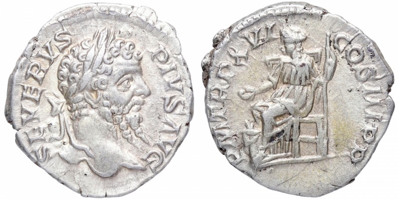 208 dC. Lucio Septimio Severo (193-211 dC). Roma. Denario . RIC IV Septimius Sev...