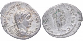 218-222 dC. Heliogábalo (218-222 dC). Roma. Denario. RIC IV Elagabalus 150b. Ag. 2,73 g. IMP ANTO – NINVS AVG: Busto de Heliogábalo laureado, drapeado...