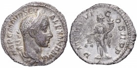 227 dC. Marco Aurelio Severo Alejandro (222-235 dC). Roma. Denario. RIC IV Severus Alexander 64. Ag. 2,76 g. IMP C M AVR SEV – ALEXAND AVG: Busto de S...