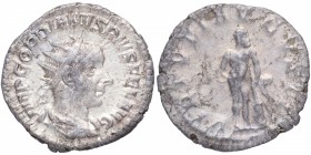 241-243 dC. Marco Antonio Gordiano Pío, Gordiano III (238-244 dC). Roma. Antoniniano. RIC IV Gordian III 95. Ag. 3,89 g. IMP GORDIANVS PIVS FEL AVG: B...