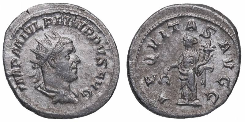 244-247. Filipo I el Árabe (244-249 dC). Roma. Antoniniano. RIC 27b. Cohen 9. Ag...