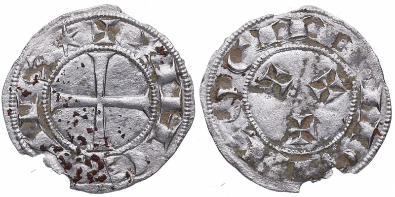 1126-1157. Alfonso VII (1126-1157). Sahagún. Dinero IHESVS CIVI. Ag. Insignifica...