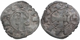Alfonso VIII (1158-1214). Toledo. Dinero. MMM A8:34.1; MAR 40 mal catalogada como Alfonso I. Ve. 0,68 g. MBC. Est.6.