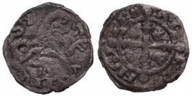 1188-1230. Alfonso IX (1188-1230). R girada. Dinero. MMM A9:5.50; MAR 218. Ve. 0,77 g. MBC+. Est.80.