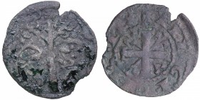 Alfonso IX (1188-1230). Indeterminada. Moneta Regis. MMM A9:5.52. Ve. 0,71 g. BC+. Est.18.