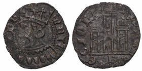 1369-1379. Enrique II (1369-1379). Burgos. Cornado. MAR 668. Ve. 1,17 g. MBC+. Est.30.
