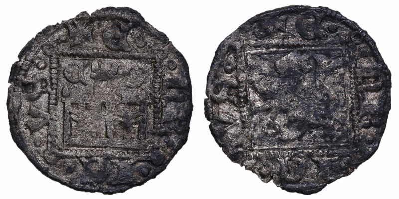 1369-1379. Enrique II (1369-1379). Córdoba. Dinero novén. MAR 677. Ve. 0,74 g. M...