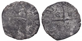 1390-1406. Enrique III (1390-1406). Ceca indeterminada. Cruzado. MAR 663. Ve. 1,69 g. MBC-. Est.40.