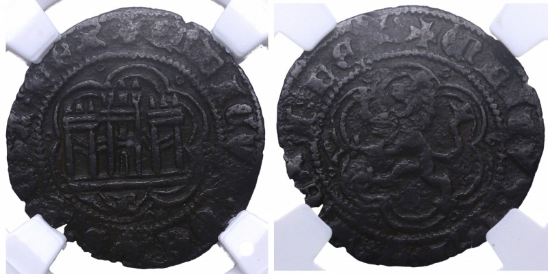 1390-1406. Enrique III (1390-1406). Burgos. Blanca. Mar 771. Ve.  ENRICVS DEI GR...