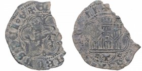 Enrique IV (1454-1474). Toledo. Blanca. AB. 821. Ve. 1,30 g. MBC-. Est.8.