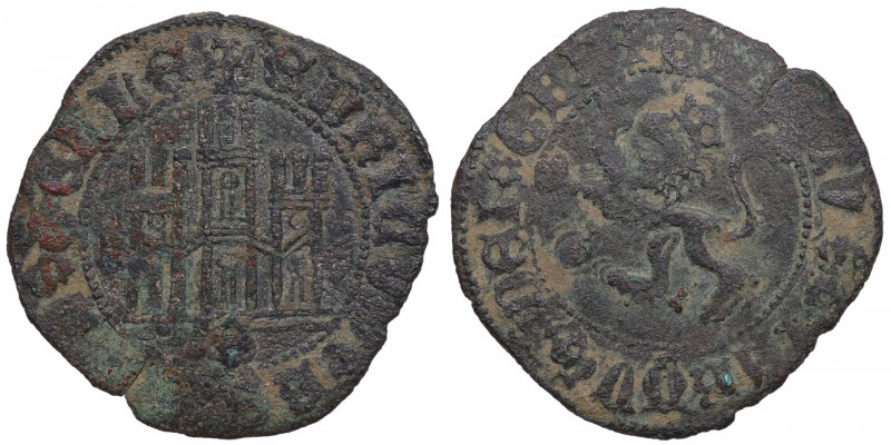 1454-1474. Enrique IV (1454-1474). Sevilla. Maravedí. BAU 974. Ve. 2,70 g. MBC. ...