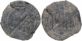 Enrique IV (1454-1474). Coruña. 1/2 Cuartillo. AB. 784. Ve. 1,05 g. MBC-. Est.100.