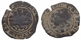 1469-1504. Reyes Católicos (1469-1504). Toledo. 2 Maravedís. Ve. 2,63 g. MBC-. Est.40.