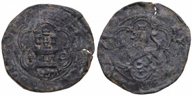1469-1504. Reyes Católicos (1469-1504). Cuenca. 4 maravedís. Ve. 8,33 g. MBC. Est.40.