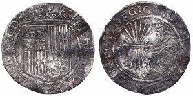 1469-1504. Reyes Católicos (1469-1504). Sevilla. 1 Real. Ag. 3,25 g. MBC. Est.100.