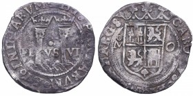 Juana y Carlos (1504-1555). México. 1 Real. Ag. 3,23 g. MBC-. Est.30.