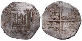 1594. Felipe II (1556-1598). Sevilla. 8 Reales. Ag. 27,53 g. MBC. Est.380.