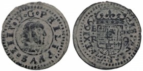 1662. Felipe IV (1621-1665). Burgos. 16 maravedís. Ve. 5,03 g. MBC. Est.50.
