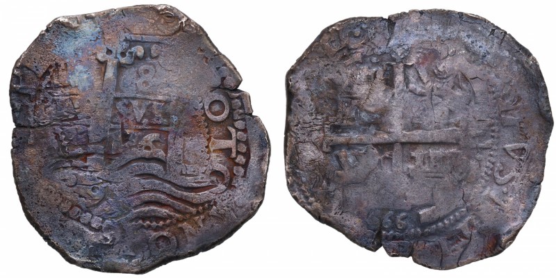 1666. Felipe IV (1621-1665). 8 Reales. Cal-455. Ag. 25,98 g. Pátina arco iris. E...