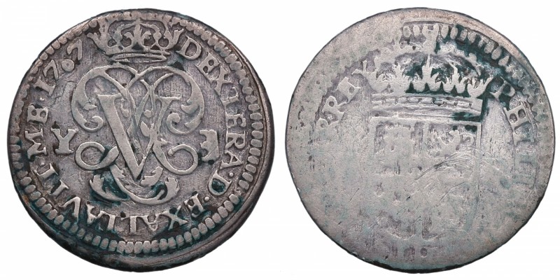 1707. Felipe V (1700-1746). Segovia. 1 Real. Ag. 2,32 g. BC. Est.20.