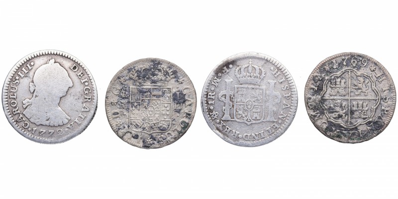 1769 y 1772. Carlos III (1759-1788). Madrid y México. Lote de dos monedas: 1 Rea...