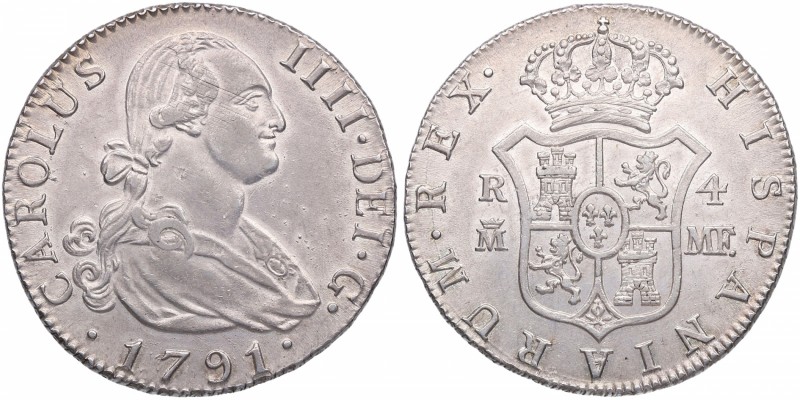 1791. Carlos IV (1788-1808). Madrid. 4 reales. MF. Cy 8532. Ag. 13,65 g. Bellísi...