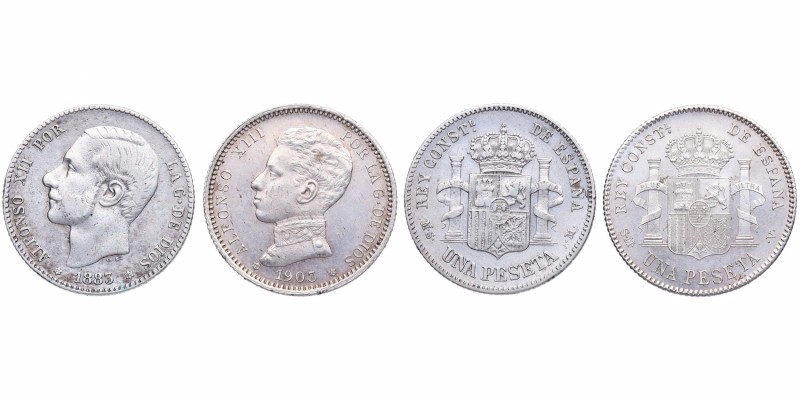 1883*83 y 1903*03. Alfonso XII (1874-1885) y Alfonso XIII (1886-1931). Madrid. L...