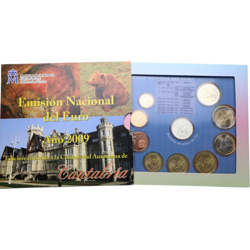 2009. Euro. Set Cantabria. Set euros. FDC. Est.20.