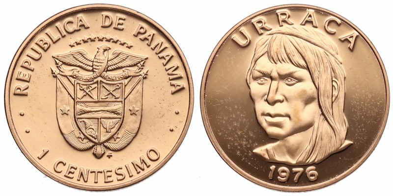 1976. Panamá. 1 céntimo. Ae. 2,99 g. PROOF. Est.6.