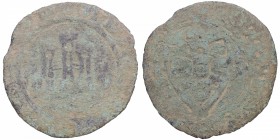 1438-1481. Reino de Portugal. Alfonso V (1438-1481). Ceitil. Gomes 345.1. Ve. BC+. Est.8.