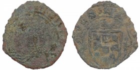 1438-1481. Reino de Portugal. Alfonso V (1438-1481). Ceitil. Gomes 345.1. Ve. BC+. Est.8.