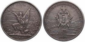 1874. Suiza. 5 francos. Ag. ESCASA. MBC. Est.160.