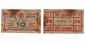 Guerra Civil (1936-1939). Bullas. 10 céntimos. MBC. Est.20.