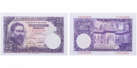 1954. Franco (1939-1975). Fábrica Nacional de Moneda y Timbre. 25 Pesetas. Ed 467a. Isaac Albéniz, compositor español / Patio de los leones de la Alha...