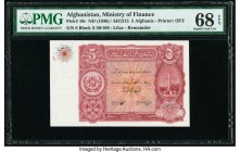 Afghanistan Ministry of Finance 5 Afghanis ND (1936) / SH1315 Pick 16r Remainder PMG Superb Gem Unc 68 EPQ. 

HID09801242017

© 2020 Heritage Auctions...