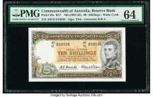 Australia Commonwealth Bank of Australia 10 Shillings ND (1961-65) Pick 33a R17 PMG Choice Uncirculated 64. 

HID09801242017

© 2020 Heritage Auctions...
