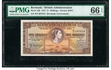 Bermuda Bermuda Government 5 Shillings 1.5.1957 Pick 18b PMG Gem Uncirculated 66 EPQ. 

HID09801242017

© 2020 Heritage Auctions | All Rights Reserved...