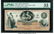 Chile Banco del Pobre 1 Peso 1870s Pick S361r Remainder PMG About Uncirculated 53. Corner tip missing.

HID09801242017

© 2020 Heritage Auctions | All...