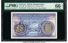 Guernsey States of Guernsey 5 Pounds ND (1969-75) Pick 46b PMG Gem Uncirculated 66 EPQ. 

HID09801242017

© 2020 Heritage Auctions | All Rights Reserv...