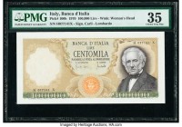 Italy Banca d'Italia 100,000 Lire 1970 Pick 100b PMG Choice Very Fine 35. Minor repairs.

HID09801242017

© 2020 Heritage Auctions | All Rights Reserv...