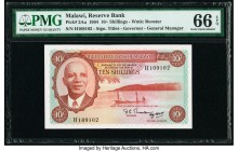 Malawi Reserve Bank of Malawi 10 Shillings 1964 Pick 2Aa PMG Gem Uncirculated 66 EPQ. 

HID09801242017

© 2020 Heritage Auctions | All Rights Reserved...