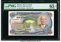Malawi Reserve Bank of Malawi 10 Kwacha 1986 Pick 21a PMG Gem Uncirculated 65 EPQ. 

HID09801242017

© 2020 Heritage Auctions | All Rights Reserved