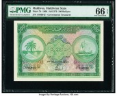 Maldives Maldivian State Government 100 Rufiyaa 1960 / AH1379 Pick 7b PMG Gem Uncirculated 66 EPQ. 

HID09801242017

© 2020 Heritage Auctions | All Ri...