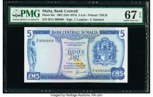 Malta Bank Centrali ta' Malta 5 Liri 1967 (ND 1973) Pick 32c PMG Superb Gem Unc 67 EPQ. 

HID09801242017

© 2020 Heritage Auctions | All Rights Reserv...