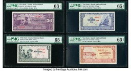 South Vietnam National Bank of Viet Nam 50; 1; 2; 5 Dong ND (1956); ND (1955) (3) Pick 7a; 11a; 12a; 13a Four Examples PMG Choice Uncirculated 63 EPQ;...