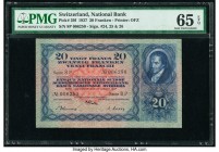Switzerland National Bank 20 Franken 27.8.1937 Pick 39f PMG Gem Uncirculated 65 EPQ. 

HID09801242017

© 2020 Heritage Auctions | All Rights Reserved