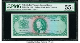 Trinidad & Tobago Central Bank of Trinidad and Tobago 5 Dollars 1964 Pick 27a PMG About Uncirculated 55 EPQ. 

HID09801242017

© 2020 Heritage Auction...