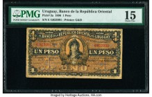 Uruguay Banco de la Republica Oriental 1 Peso 4.8.1896 Pick 3a PMG Choice Fine 15. Minor repairs.

HID09801242017

© 2020 Heritage Auctions | All Righ...