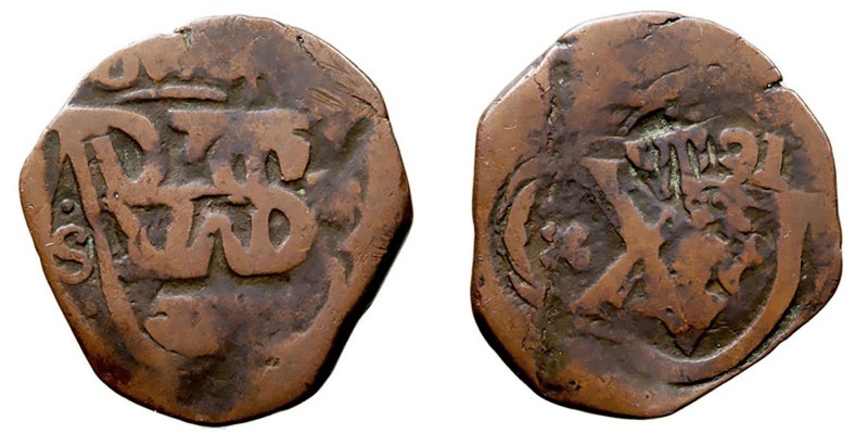 Felipe IV
8 Maravedís. AE. Sevilla. (1658). Con marca de ceca S a la izq. de PH...